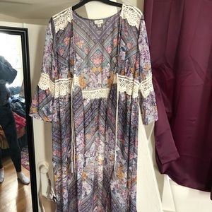 High low sheer kimono